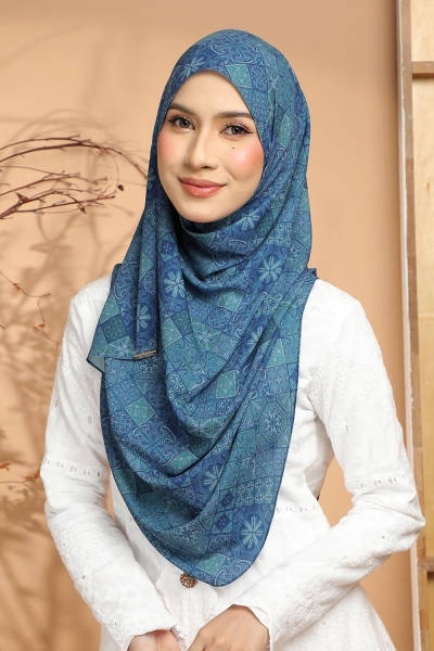 Aralyn Babes Printed Izmir in Aqua Blue